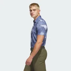 Adidas FLOWER MESH GOLF POLO SHIRT White / Collegiate Navy -Golf Bags Shop 01006b5d5d254f61ae41af1601759e87 f540