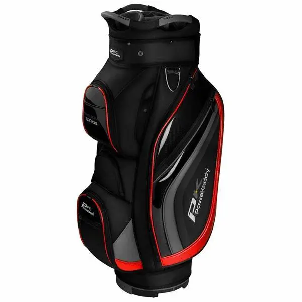 PowaKaddy Premium Edition Cart Bag Black/Gunmetal/Red 3 PowaKaddy Premium Edition Cart Bag Black/Gunmetal/Red