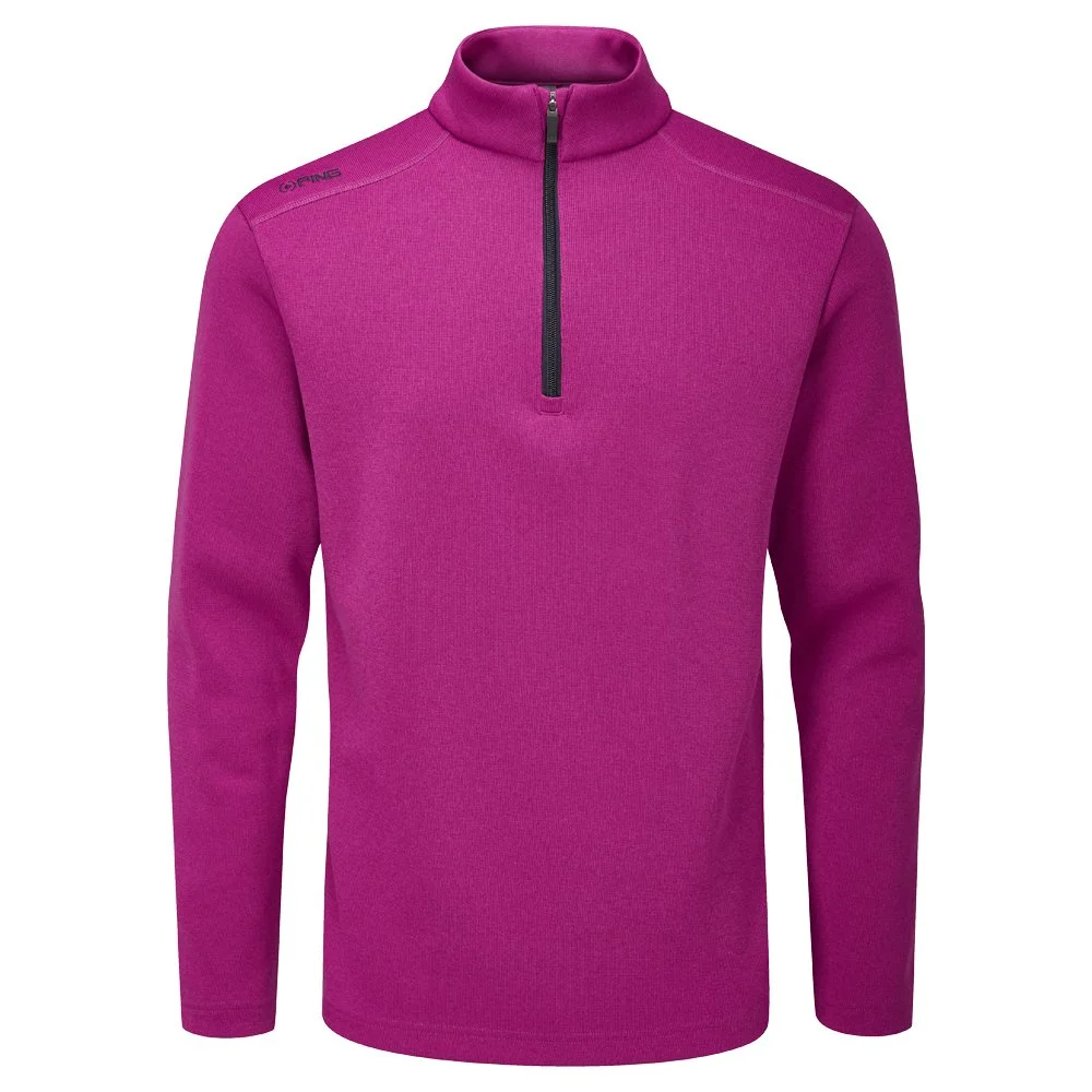 PING RAMSEY 1/2 ZIP FLEECE TOP RASPBERRY MARL 3 PING RAMSEY 1/2 ZIP FLEECE TOP RASPBERRY MARL