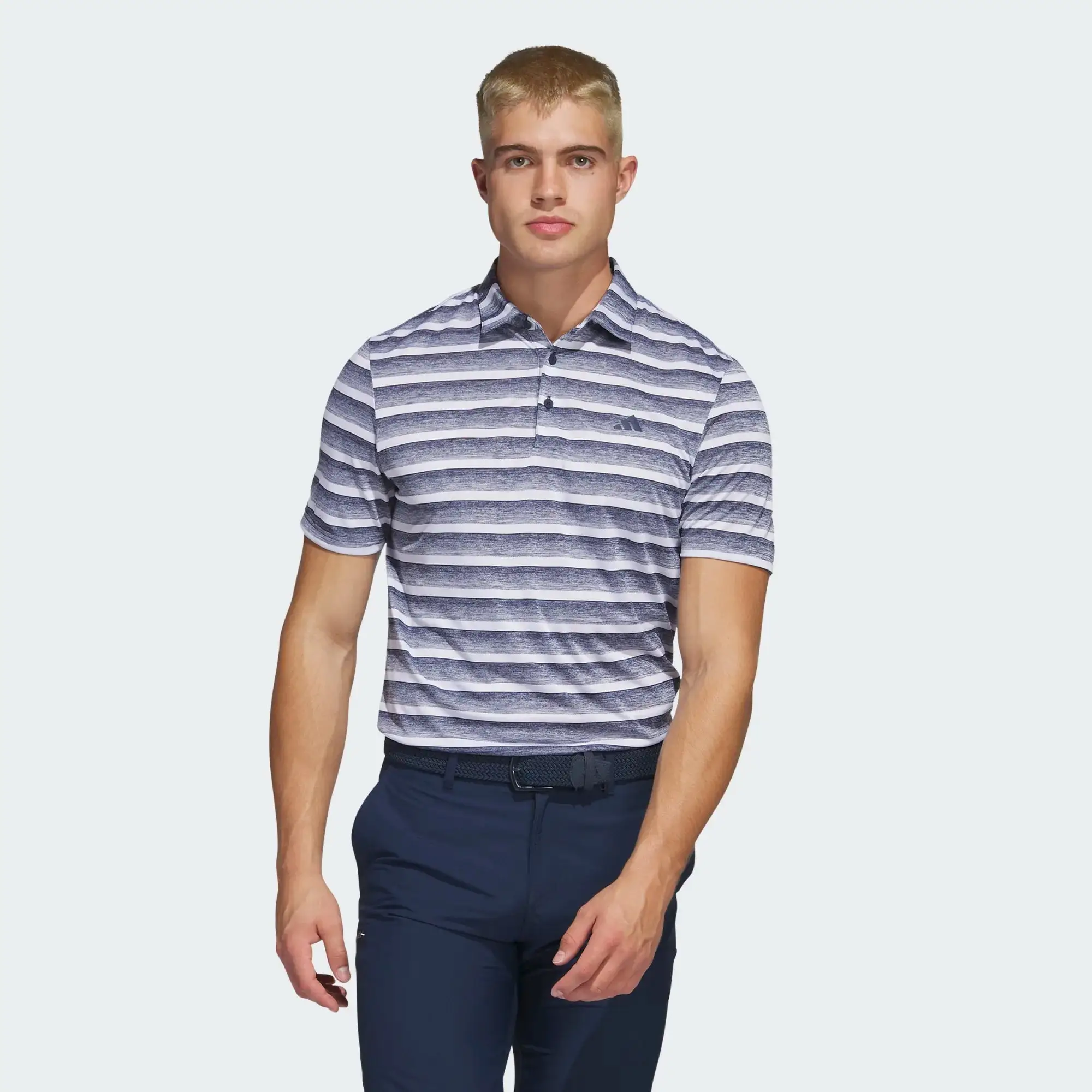 Adidas Golf 2-Colour Stripe Shirt Collegiate Navy/White 3 Adidas Golf 2-Colour Stripe Shirt Collegiate Navy/White