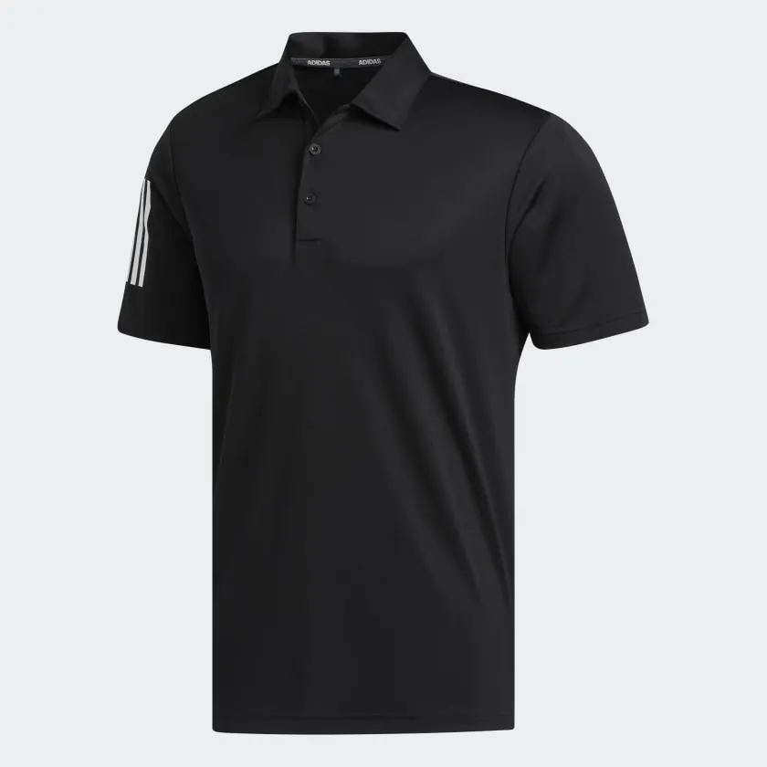 Adidas 3-STRIPE BASIC POLO SHIRT Black / White 3 Adidas 3-STRIPE BASIC POLO SHIRT Black / White