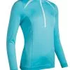 Sunderland Ladies Arosa 1/4 Zip Thermal Aqua /White -Golf Bags Shop 890x1200 fitbox arosa aquawhite4