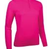 Glenmuir Ladies Zip Neck Lightweight Cotton Golf Sweater-MAGENTA AVA -Golf Bags Shop 890x1200 fitbox ava magenta4