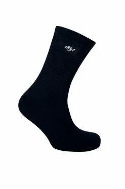 Glenmuir Dunbar Mens 2 Pair Pack Cotton Crew Golf Socks Black