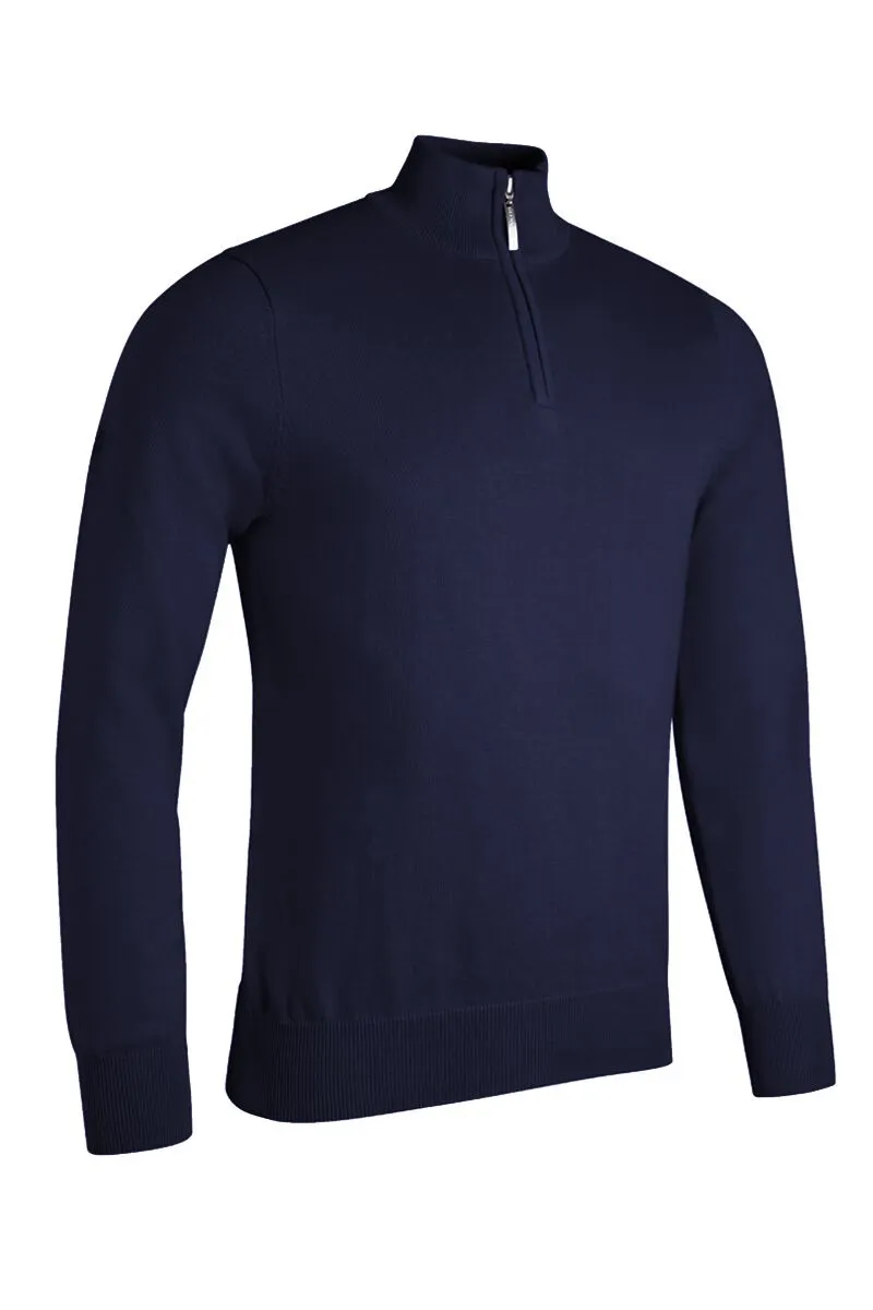 Glenmuir Gents Devon Zip Neck Sweater Navy 2 Glenmuir Gents Devon Zip Neck Sweater Navy