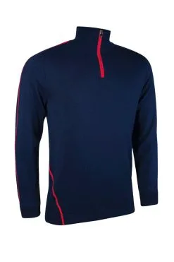 Sunderland Gents Hamsin-Lined Zip Neck Sweater Navy/Red