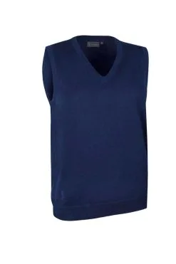 Glenmuir Ladies V Neck Cotton Golf Slipover Navy ASTRID
