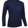 Glenmuir Ladies Long Sleeve Performance Pique Golf Polo Shirt Navy -Golf Bags Shop 890x1200 fitbox misha navy4