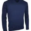Glenmuir EDEN Men's V Neck Cotton Golf Sweater -Golf Bags Shop 890x1200 fitbox mkc6884vn eden navy sweater6