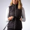 Glenmuir Ladies Sabine Zip Front Diamond Quilted Performance Golf Gilet Black SABINE -Golf Bags Shop 890x1200 fitbox sabine model black