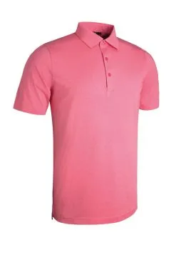 Glenmuir SILLOTH Men's Tailored Collar Performance Golf Shirt Sorbet Marl