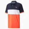 Puma Gents CLOUDSPUN Highway Men's Golf Polo Shirt Navy Blazer-Hot Coral 2 Puma Gents CLOUDSPUN Highway Men's Golf Polo Shirt Navy Blazer-Hot Coral -Golf Bags Shop CLOUDSPUN Highway Men s Golf Polo Shirt