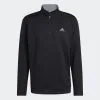 Adidas Gents Club ¼ Zip Sweatshirt Black 1 Adidas Gents Club ¼ Zip Sweatshirt Black -Golf Bags Shop Club Quarter Zip Sweatshirt Black GR0761 01 laydown