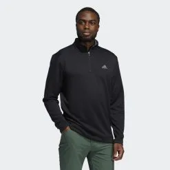 Adidas Gents Club ¼ Zip Sweatshirt Black 8 Adidas Gents Club ¼ Zip Sweatshirt Black -Golf Bags Shop Club Quarter Zip Sweatshirt Black GR0761 21 model