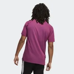 Adidas Polo P.BLUE PIQUE P SCARLE/SENTFL -Golf Bags Shop GL0100 on model back transparent 2000x2000 684c3440 119e 497e b09c 32308d960c22