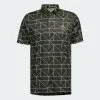 Adidas Gents JACQUARD POLO SHIRT BLACK/PULLIM