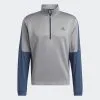 Adidas Gents Colour Block Quarter Zip Grey/Crew Navy - SS22