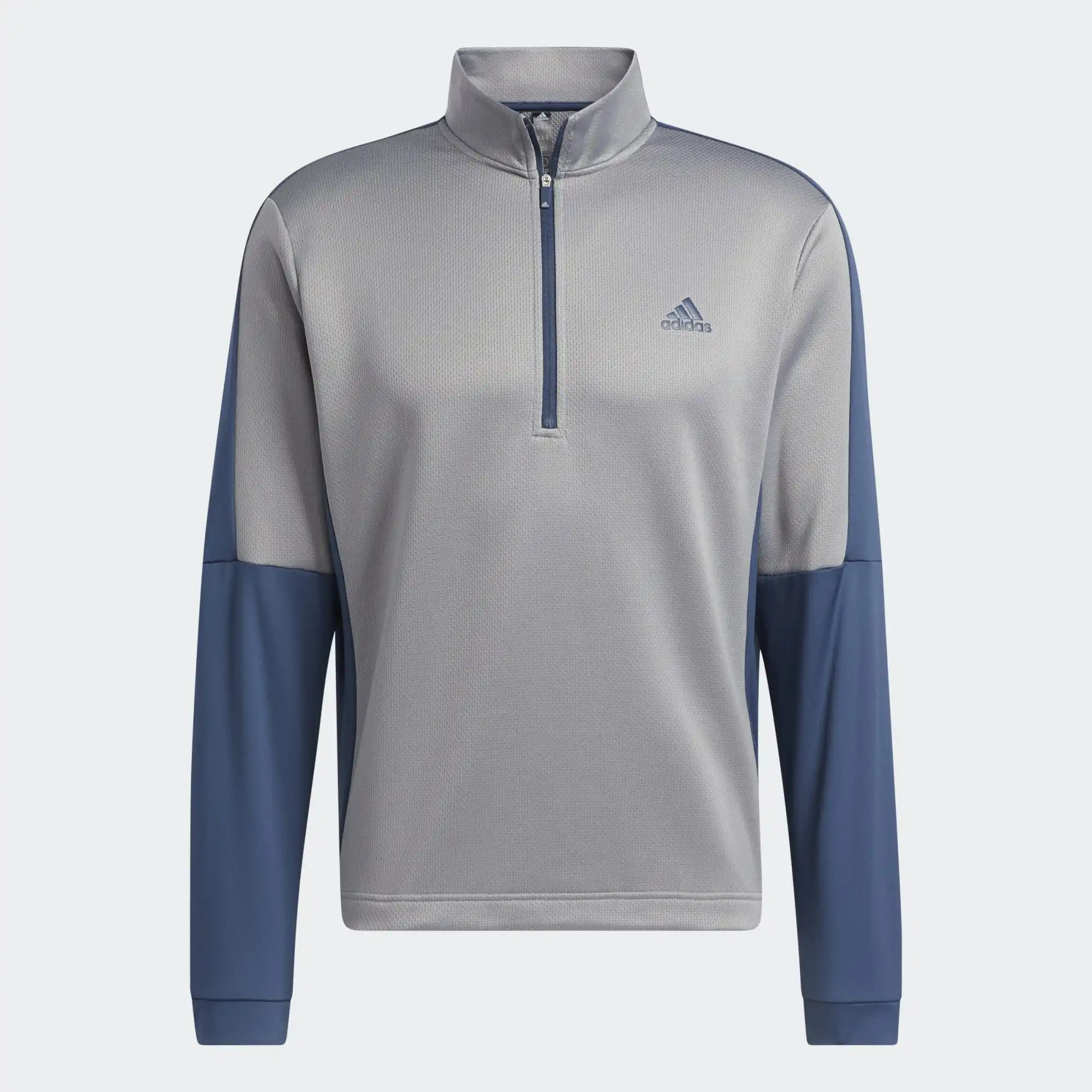 Adidas Gents Colour Block Quarter Zip Grey/Crew Navy - SS22 3 Adidas Gents Colour Block Quarter Zip Grey/Crew Navy - SS22