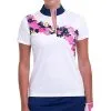 EP NEW YORK EPNY Ladies Zip Mock Floral Polo Shirt White Multi 1 EP NEW YORK EPNY Ladies Zip Mock Floral Polo Shirt White Multi -Golf Bags Shop P 5035NJCEPNYSHIRTWHITEMULTI113LADIES L