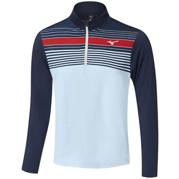 Mizuno Gents Breeze Elite ST 1/4 Zip Top Navy Blue 3 Mizuno Gents Breeze Elite ST 1/4 Zip Top Navy Blue