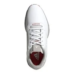Adidas Gents S2G Spike Less Leather Shoes White - Grey - Red 8 Adidas Gents S2G Spike Less Leather Shoes White - Grey - Red -Golf Bags Shop P FX4333ADIDASSHOESWHITEGREYREDGENTS 3 L