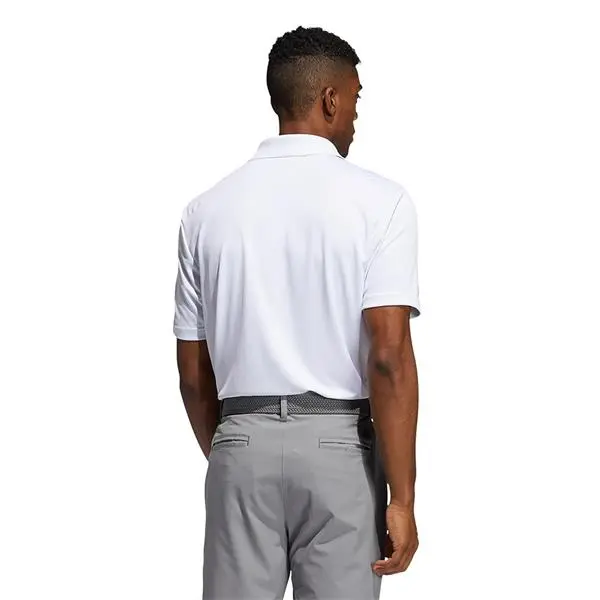 Adidas Gents Performance Polo Shirt White 5 Adidas Gents Performance Polo Shirt White - Image 3