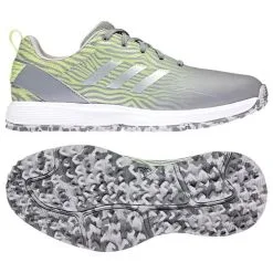 Adidas Ladies S2G Spikeless Lace Shoes Grey Three - Silver Met - Almost Lime -Golf Bags Shop P GZ3911ADIDASSHOESGREYSILVERLIMELADIES 7 L