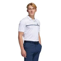 Adidas Gents Primegreen Print Polo Shirt White -Golf Bags Shop P H36255ADIDASSHIRTWHITEGENTS 4 L