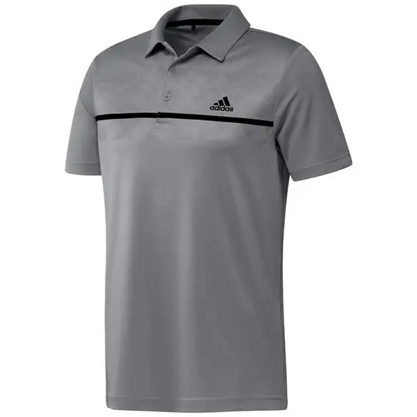 Adidas Gents Prime Green Print Polo Shirt Grey Three 3 Adidas Gents Prime Green Print Polo Shirt Grey Three