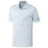 Adidas Gents Flag Print Primeblue Polo Shirt Blue Rush - Semi Mint - Crew Navy -Golf Bags Shop P HA6123ADIDASSHIRTBLUEMINTNAVYGENTS L