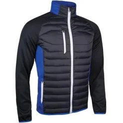 Sunderland Gents Zermatt Padded Jacket Black Electric Blue - White