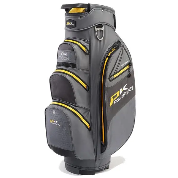 PowaKaddy Dri-Tech Cart Bag Gunmetal Yellow 22 3 PowaKaddy Dri-Tech Cart Bag Gunmetal Yellow 22