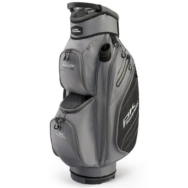 Powakaddy DLX-Lite Cart Bag Gunmetal Black 3 Powakaddy DLX-Lite Cart Bag Gunmetal Black