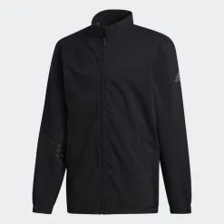Adidas PROVISIONAL RAIN JACKET Black -Golf Bags Shop Provisional Rain Jacket Black GD1981 01 laydown