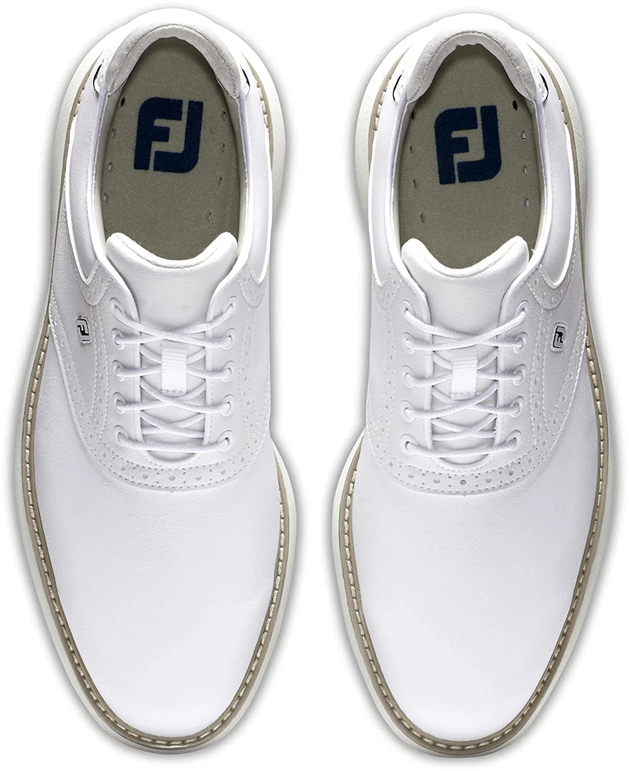 Footjoy Traditions Men's Golf Shoes - White 4 Footjoy Traditions Men's Golf Shoes - White - Image 2